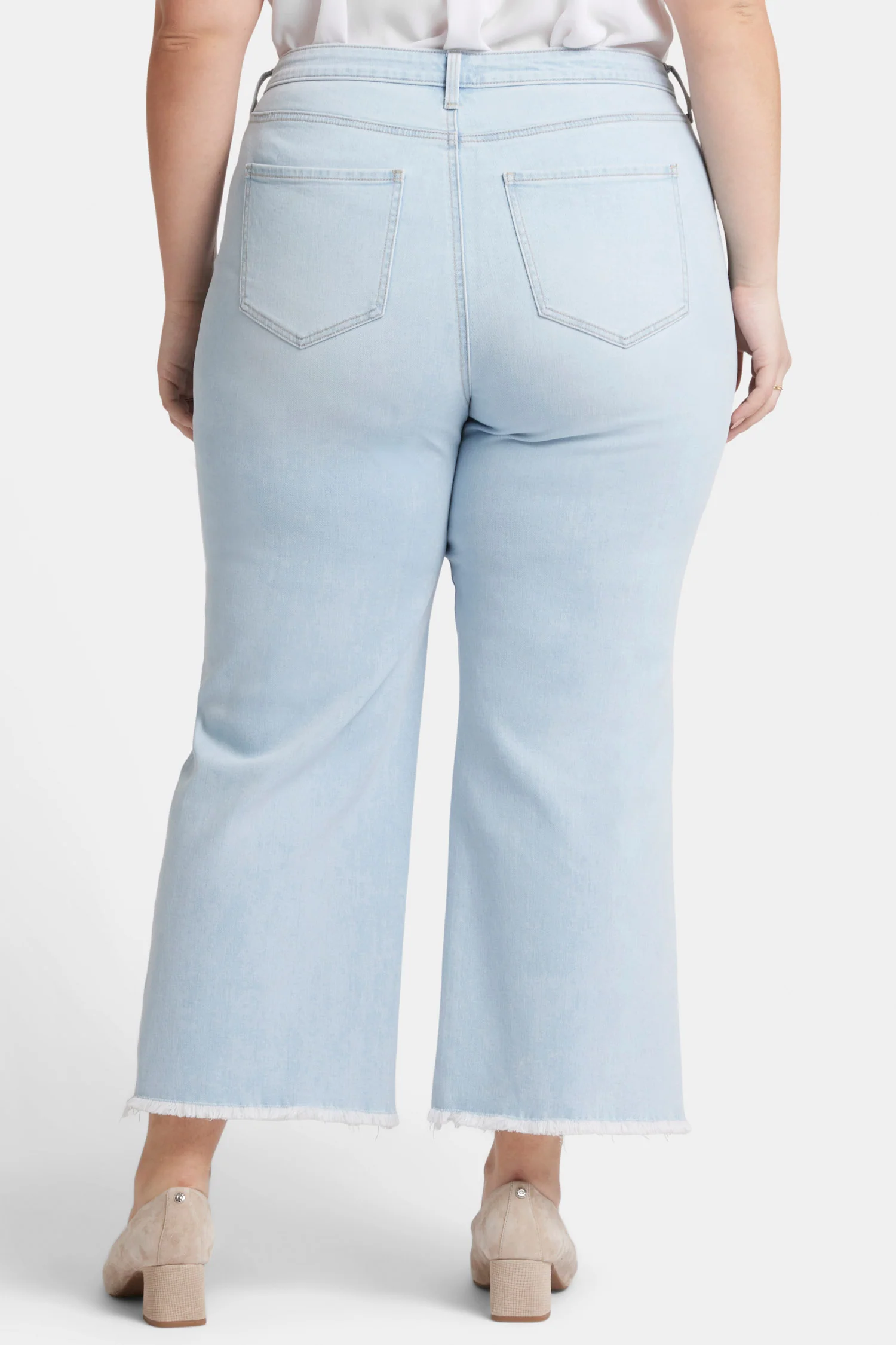 Teresa Wide Leg Ankle Jeans In Plus Size - Oceanfront - Image 2