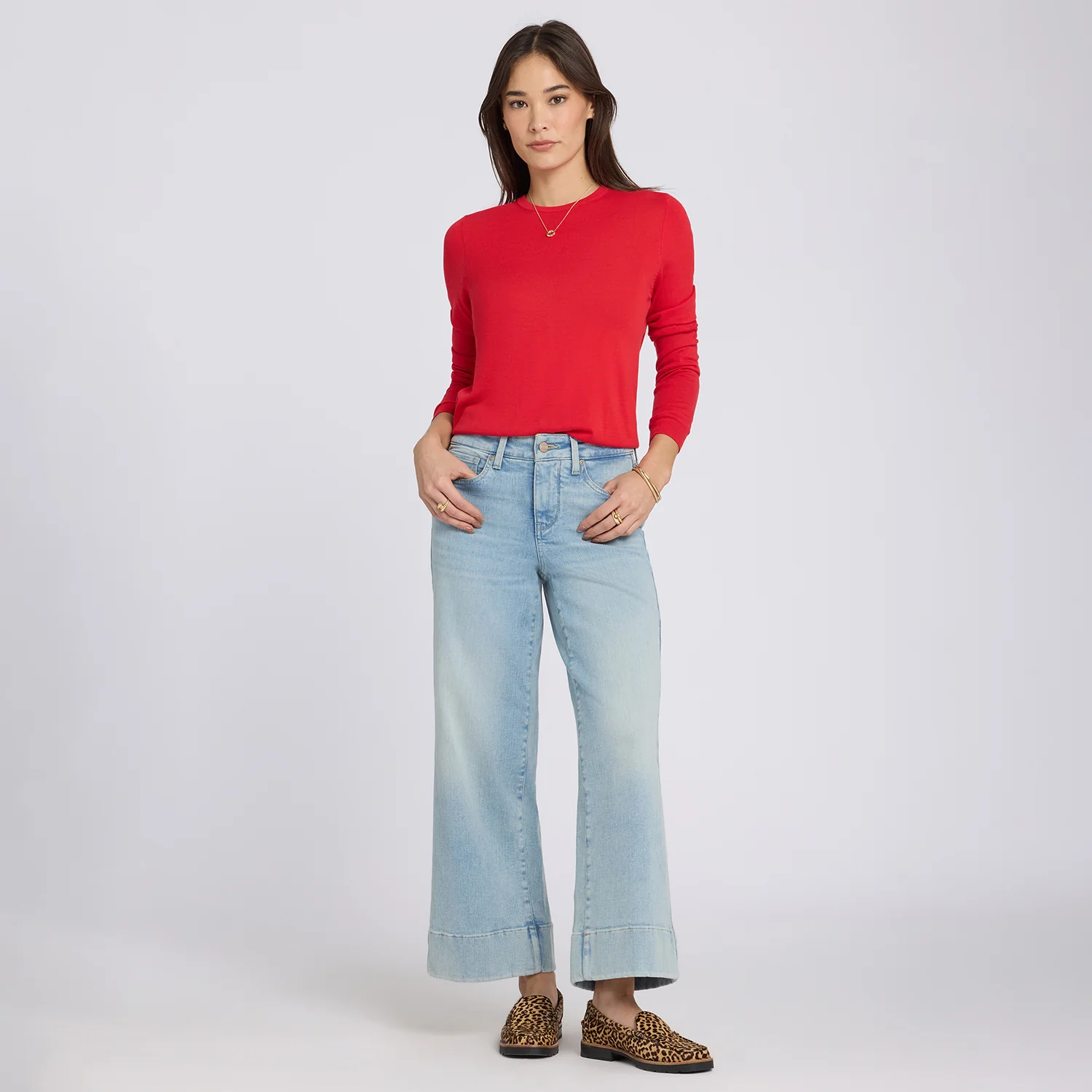 Teresa Wide Leg Ankle Jeans - Keys View - Image 6