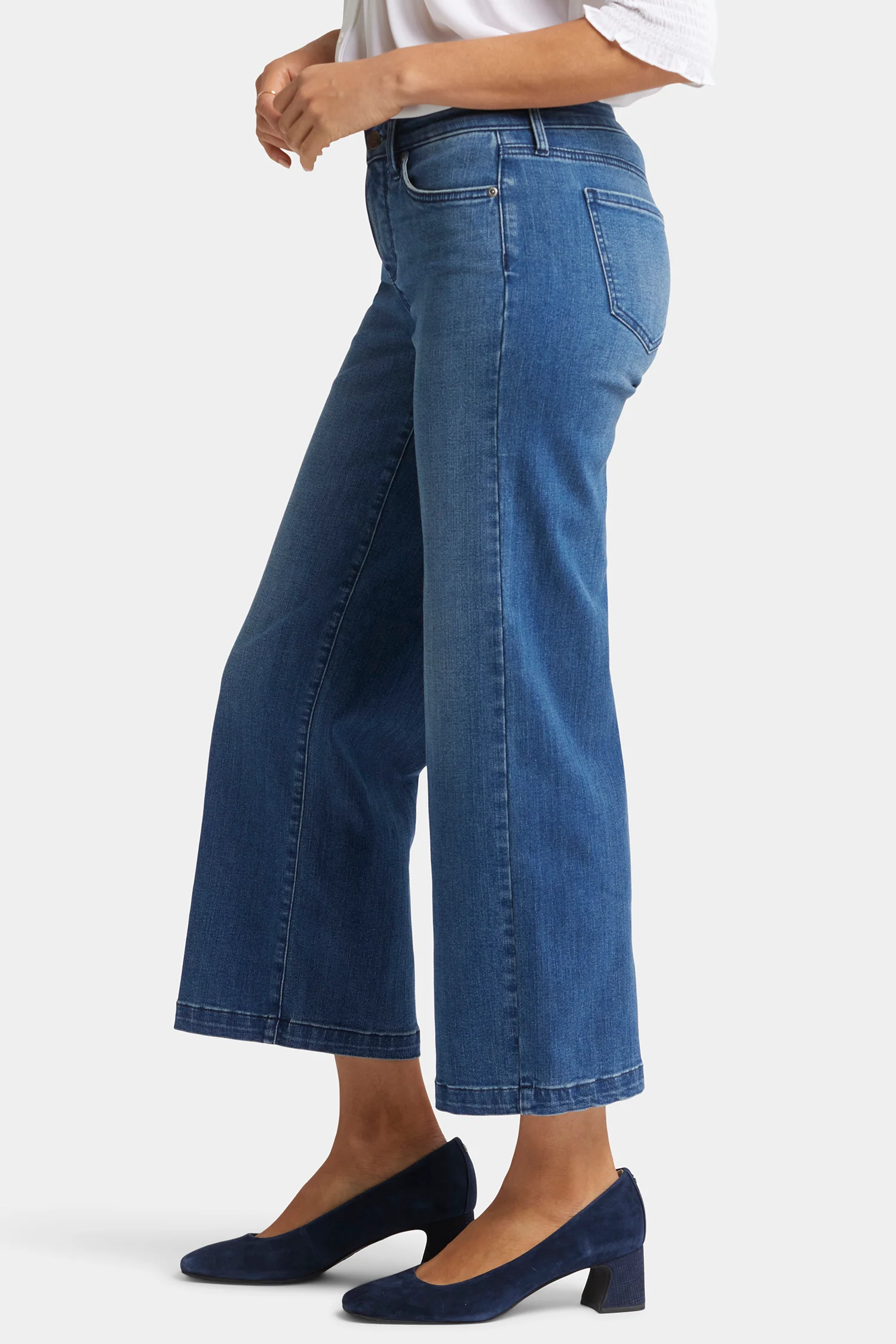 Teresa Wide Leg Ankle Jeans - Mission Blue - Image 2
