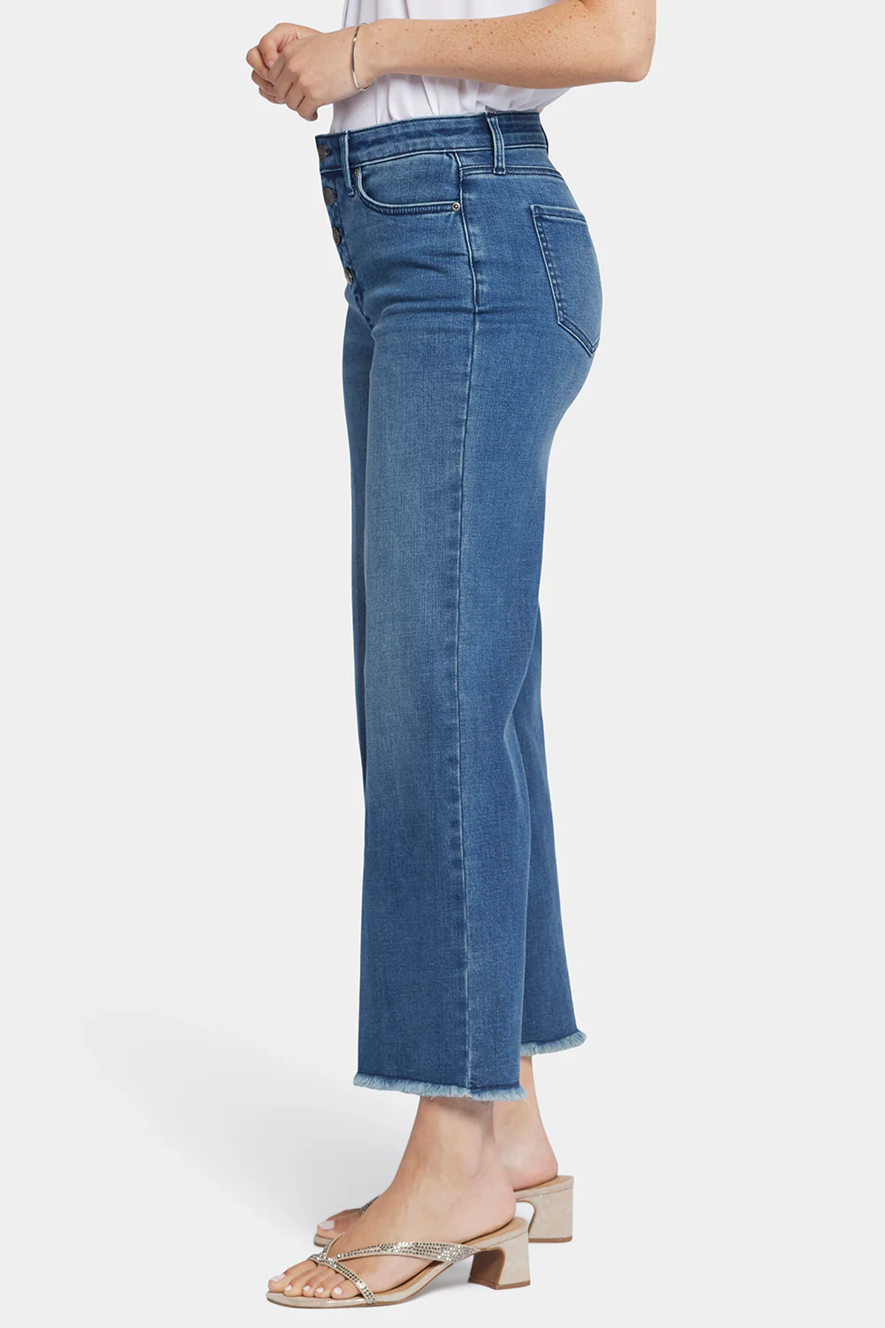 Teresa Wide Leg Ankle Jeans - Mission Blue - Image 3