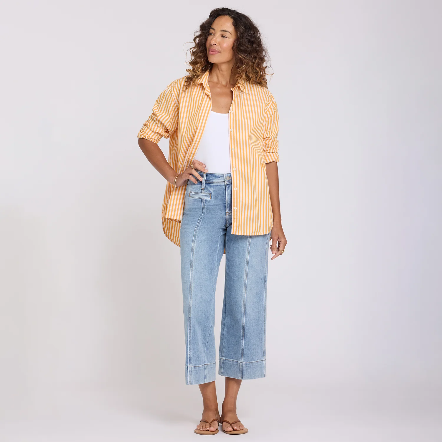 Teresa Wide Leg Ankle Jeans - Mist Springs - Image 6