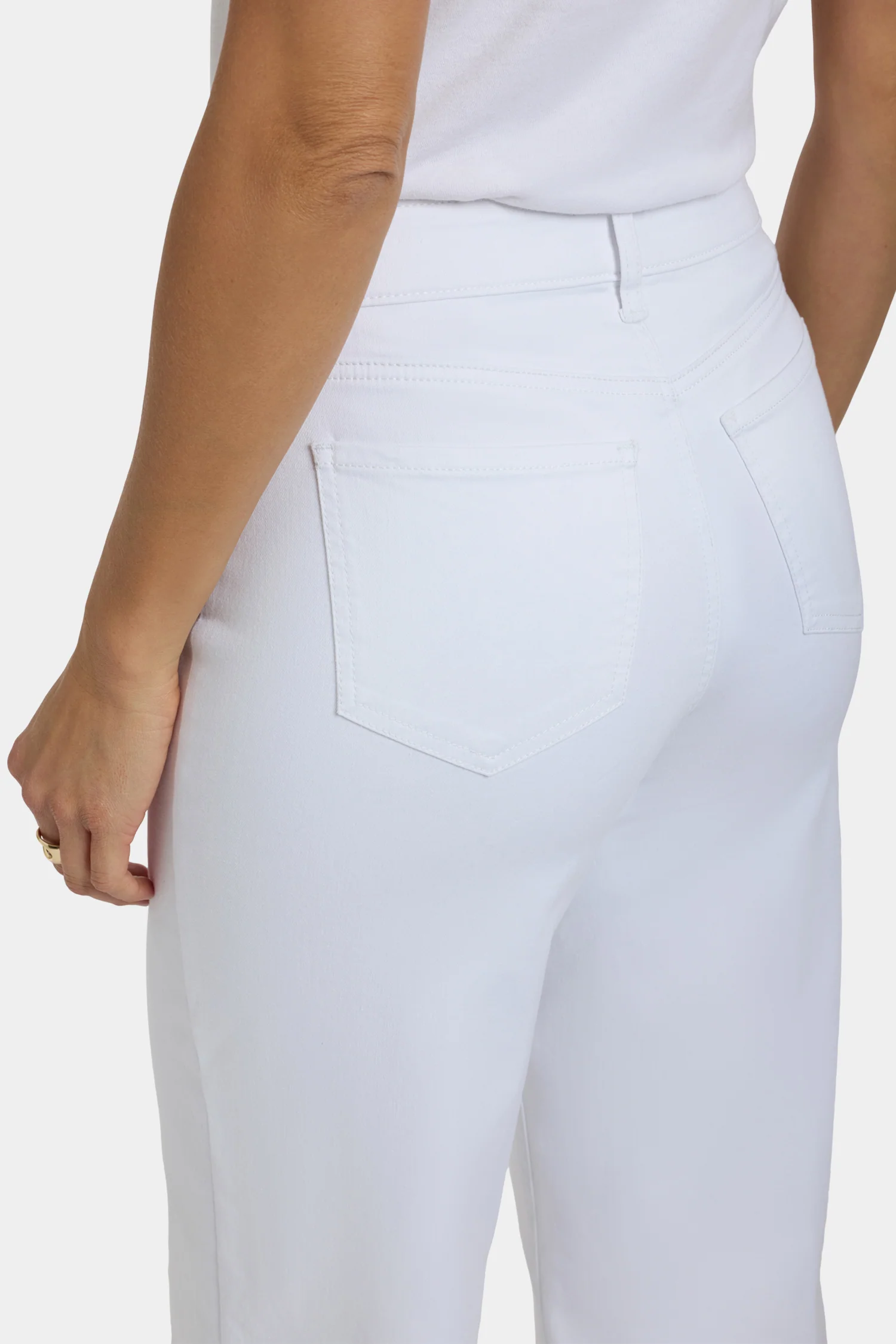 Teresa Wide Leg Ankle Jeans - Optic White - Image 2