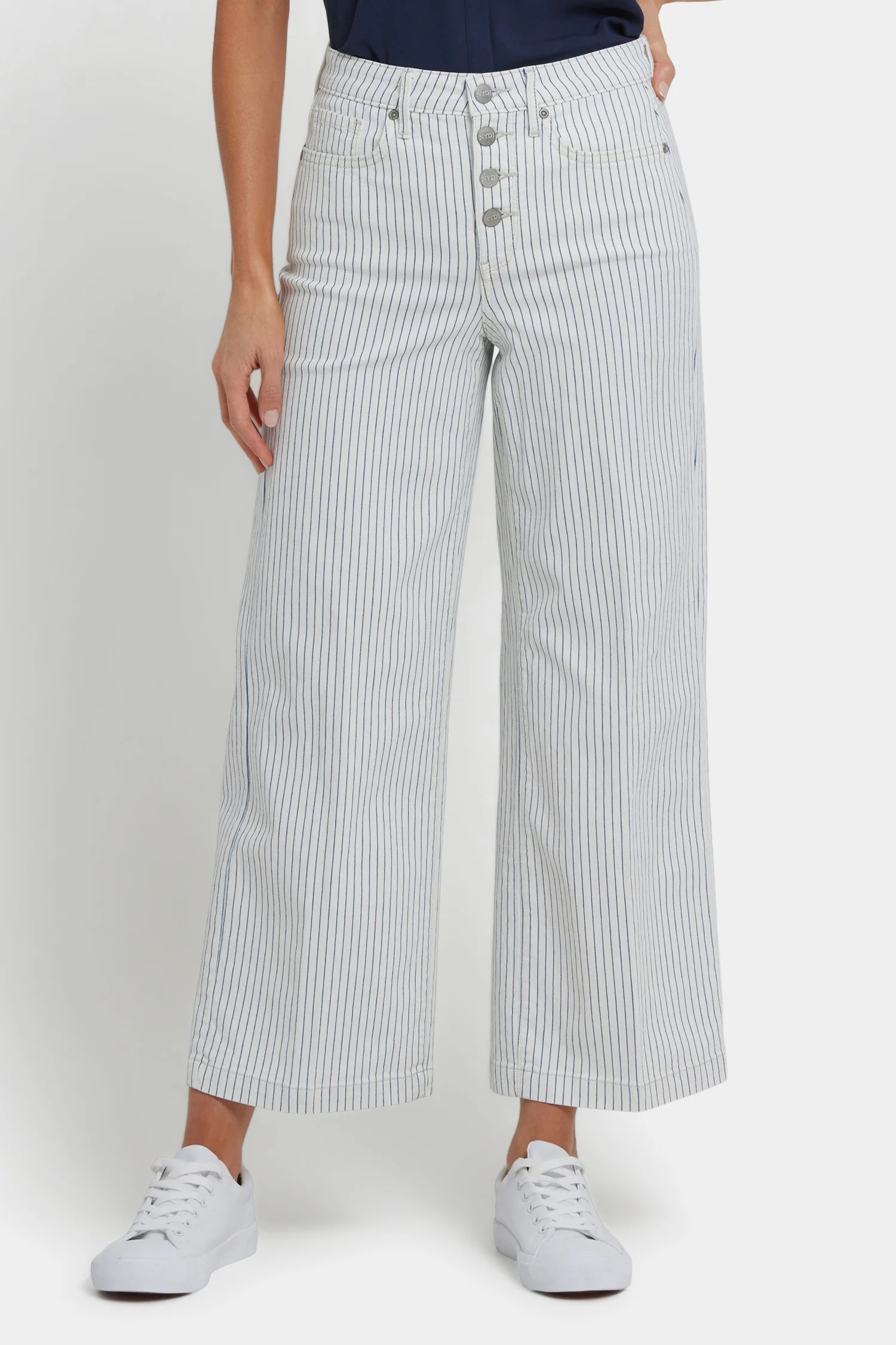 Teresa Wide Leg Ankle Jeans - Palencia Stripe - Image 5