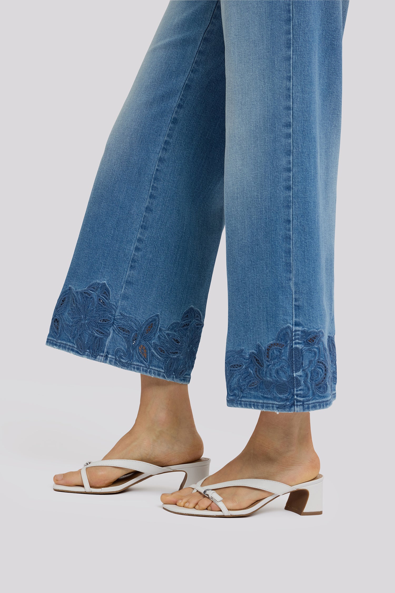 Teresa Wide Leg Ankle Jeans - Port Sea - Image 5