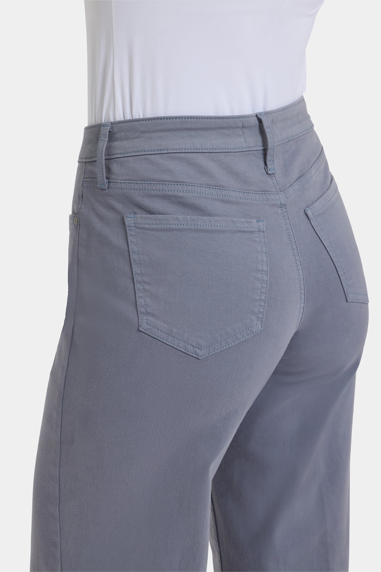 Teresa Wide Leg Ankle Jeans - Shadow Blue - Image 5