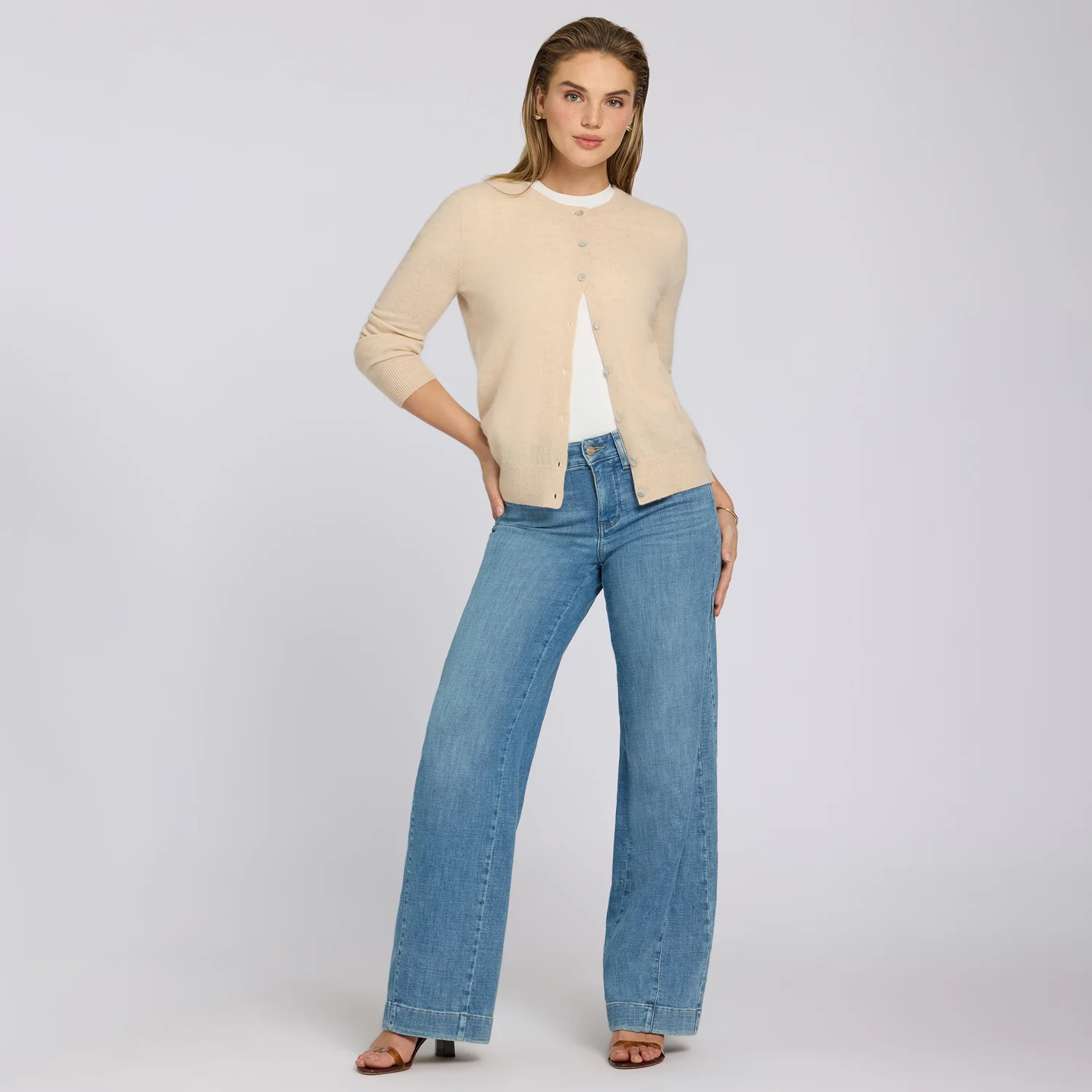 Teresa Wide Leg Jeans - Dawn Rock - Image 6