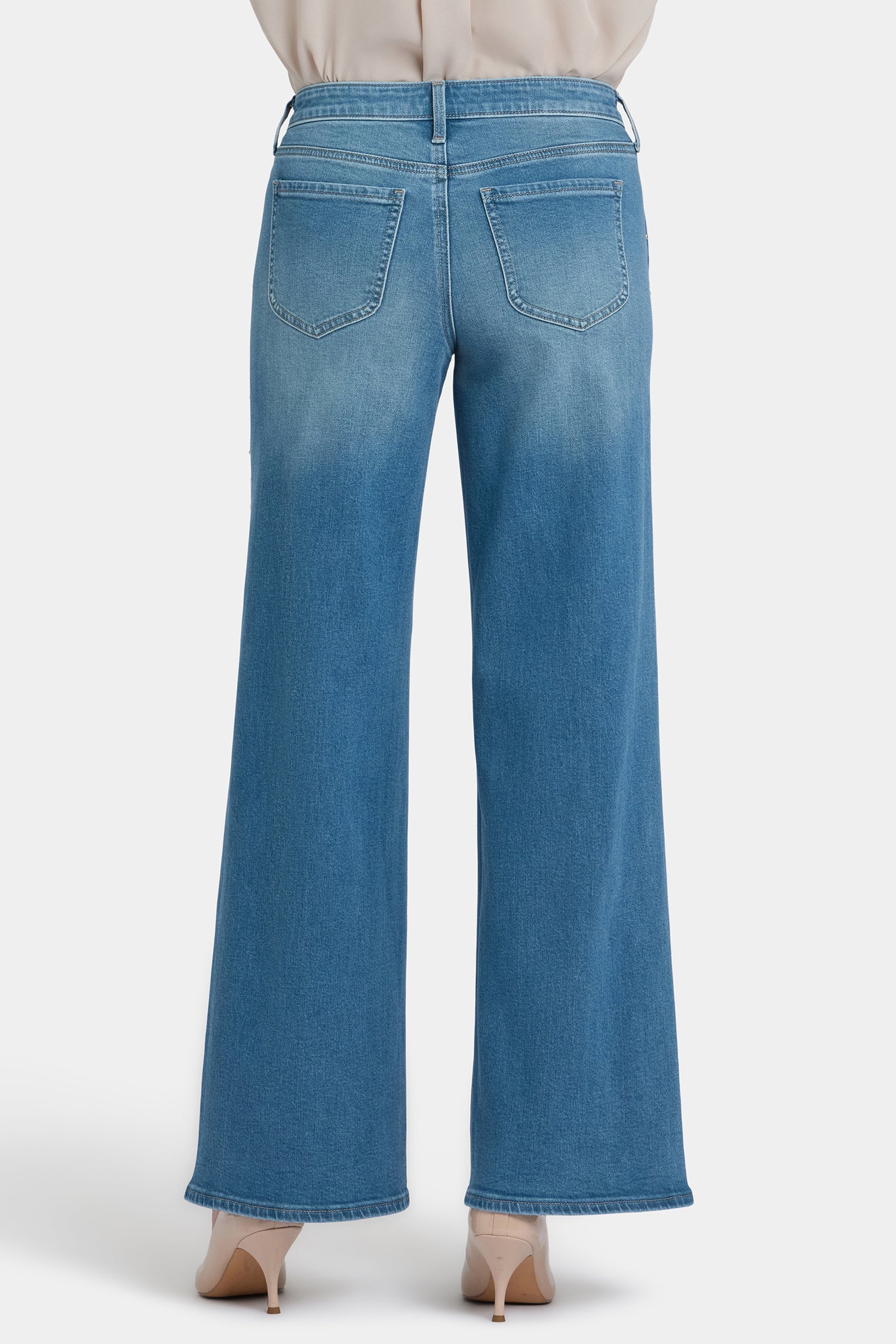 Teresa Wide Leg Jeans In Petite - Avenue Blue - Image 5