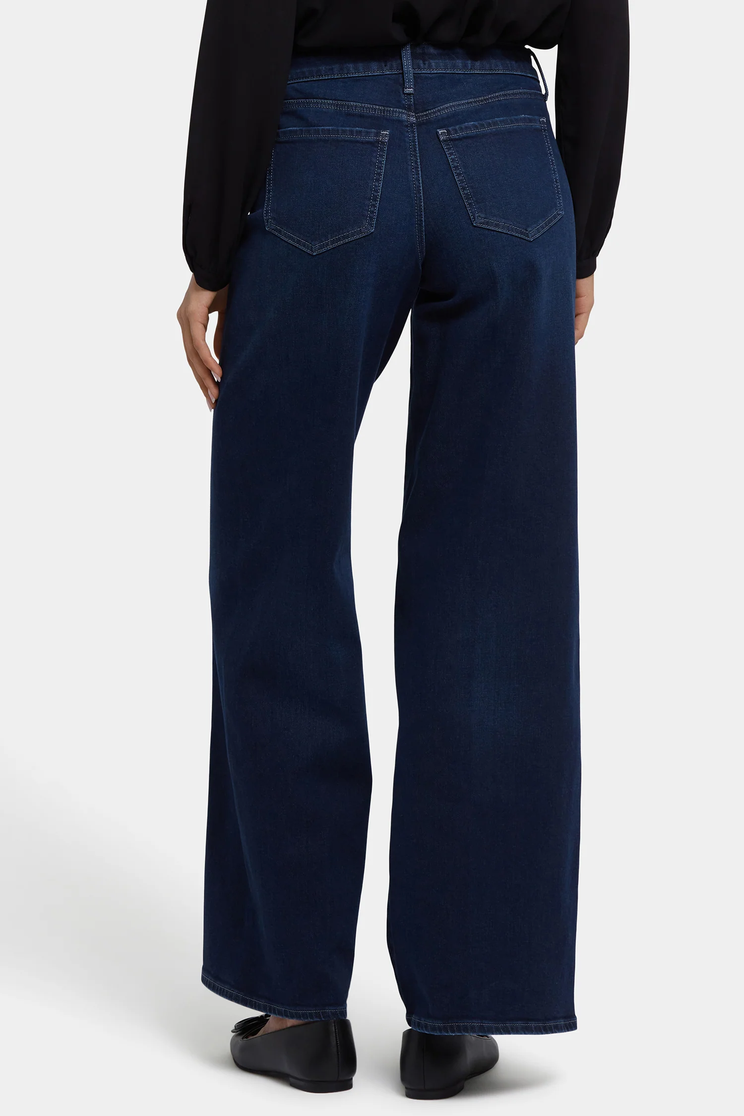Teresa Wide Leg Jeans In Petite - Ink Skyline - Image 3