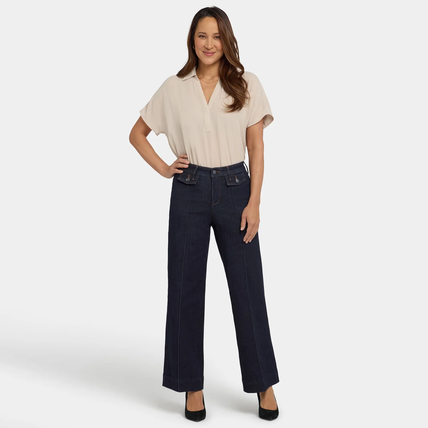 Teresa Wide Leg Jeans In Petite - Magical - Image 6