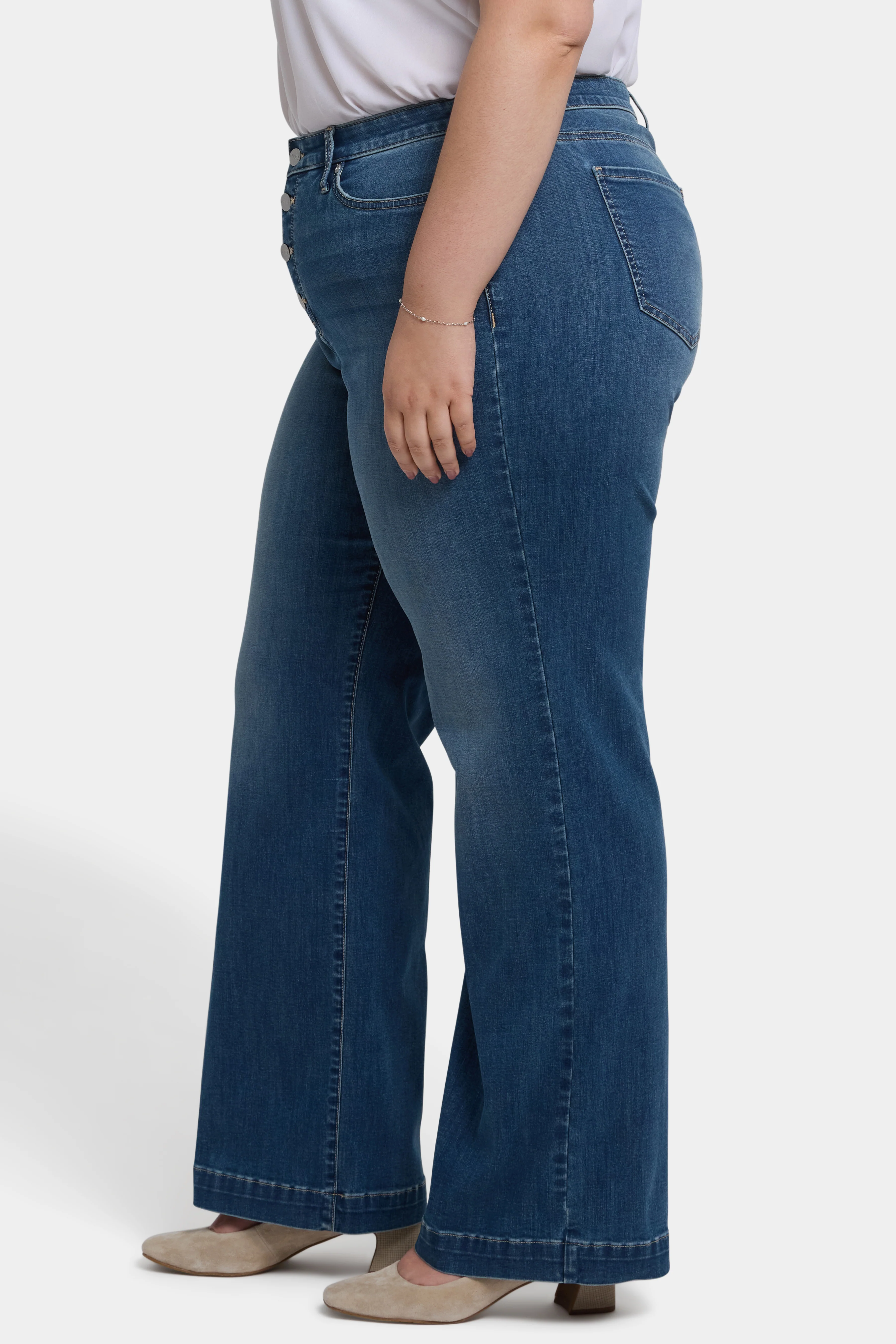 Teresa Wide Leg Jeans In Plus Size - Costa Brava - Image 3