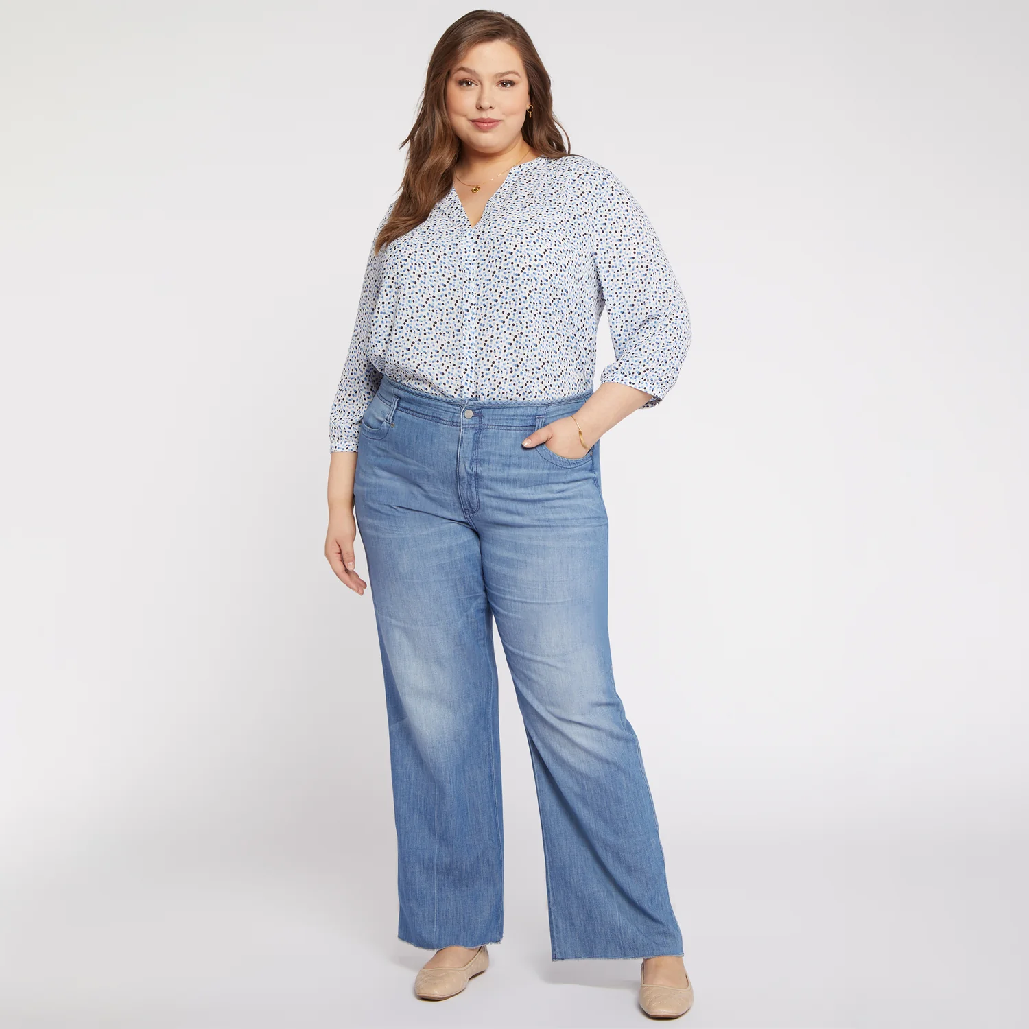 Teresa Wide Leg Jeans In Plus Size - Everly - Image 7