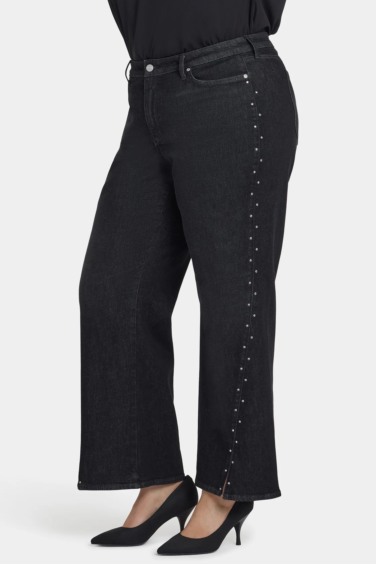 Teresa Wide Leg Jeans In Plus Size - French Nightfall - Image 3
