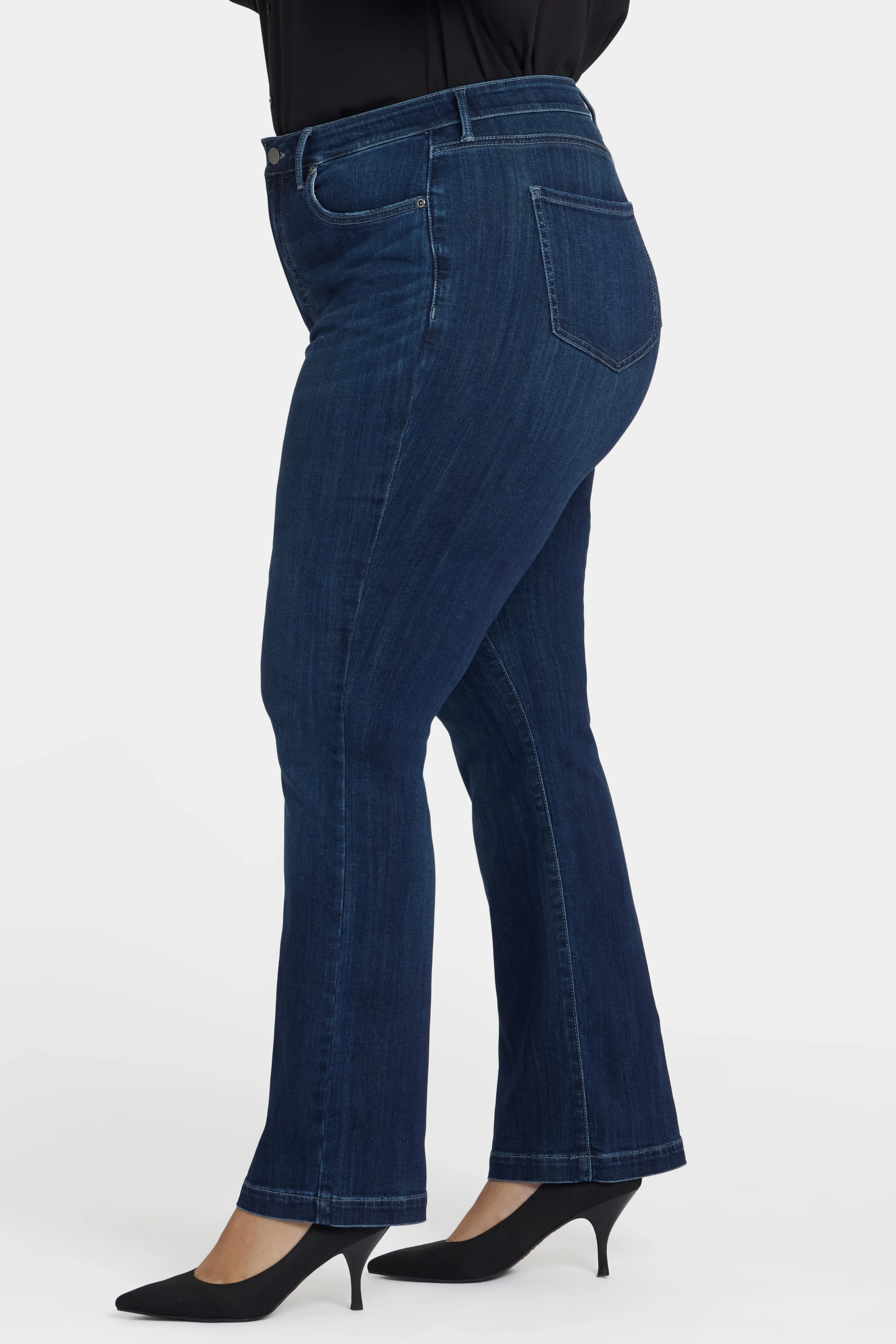 Teresa Wide Leg Jeans In Plus Size - Ink Skyline - Image 4
