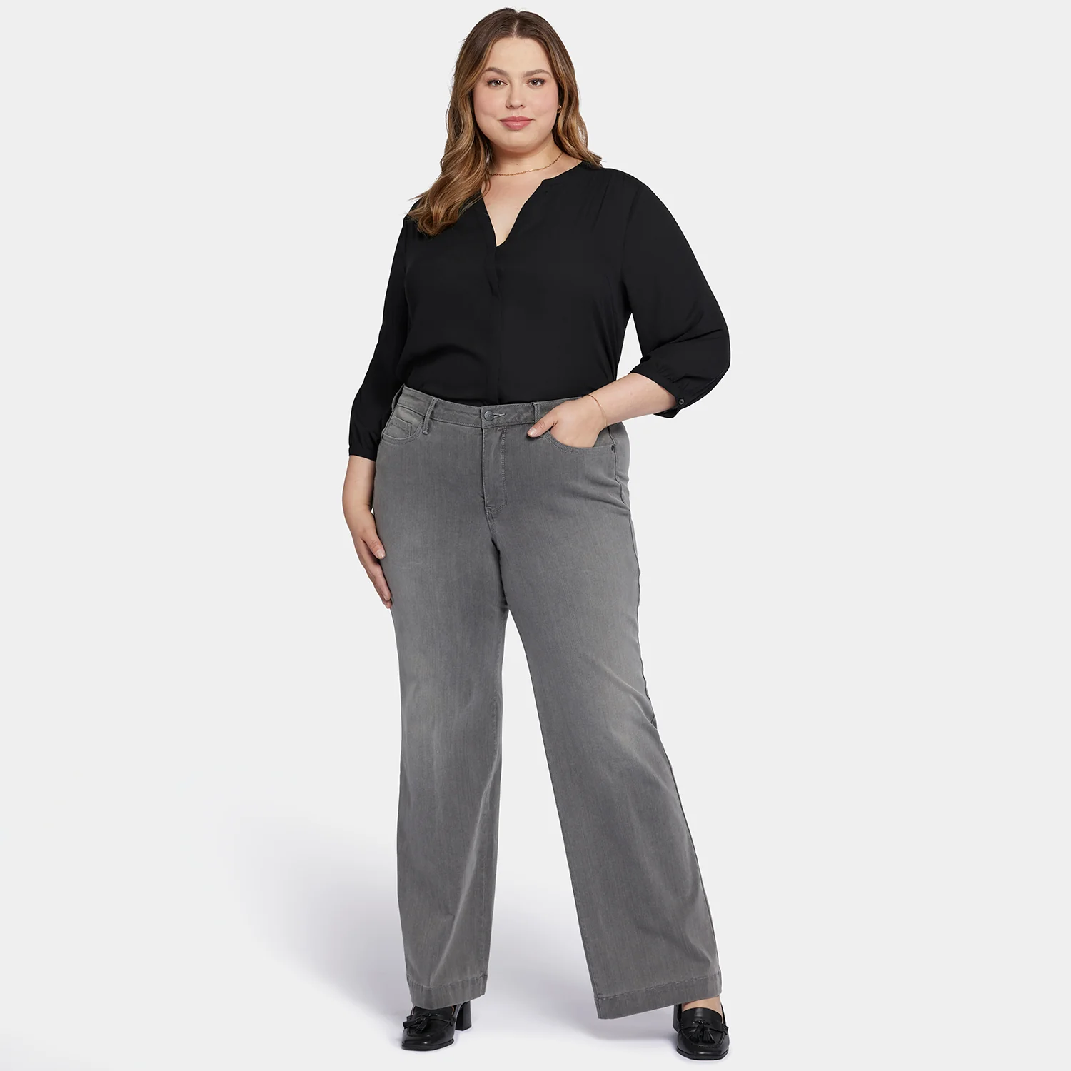 Teresa Wide Leg Jeans In Plus Size - Parade - Image 7