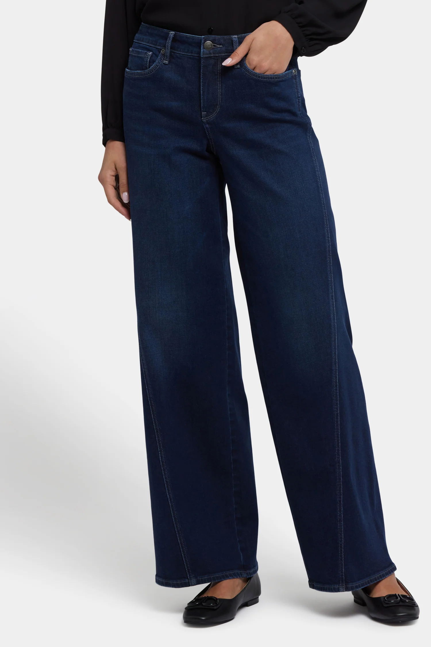 Teresa Wide Leg Jeans - Ink Skyline - Image 4