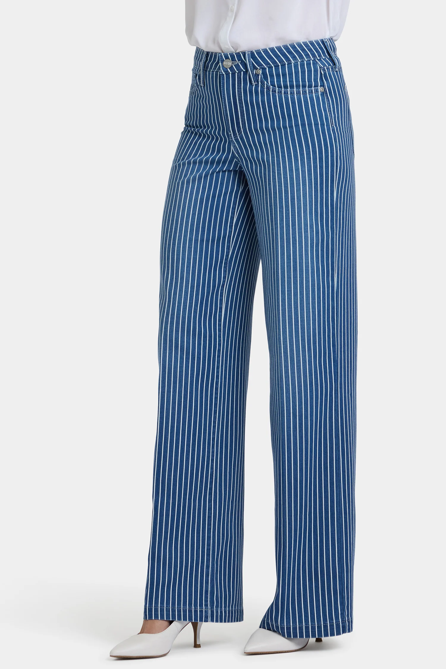 Teresa Wide Leg Jeans - Marseille Stripe - Image 4