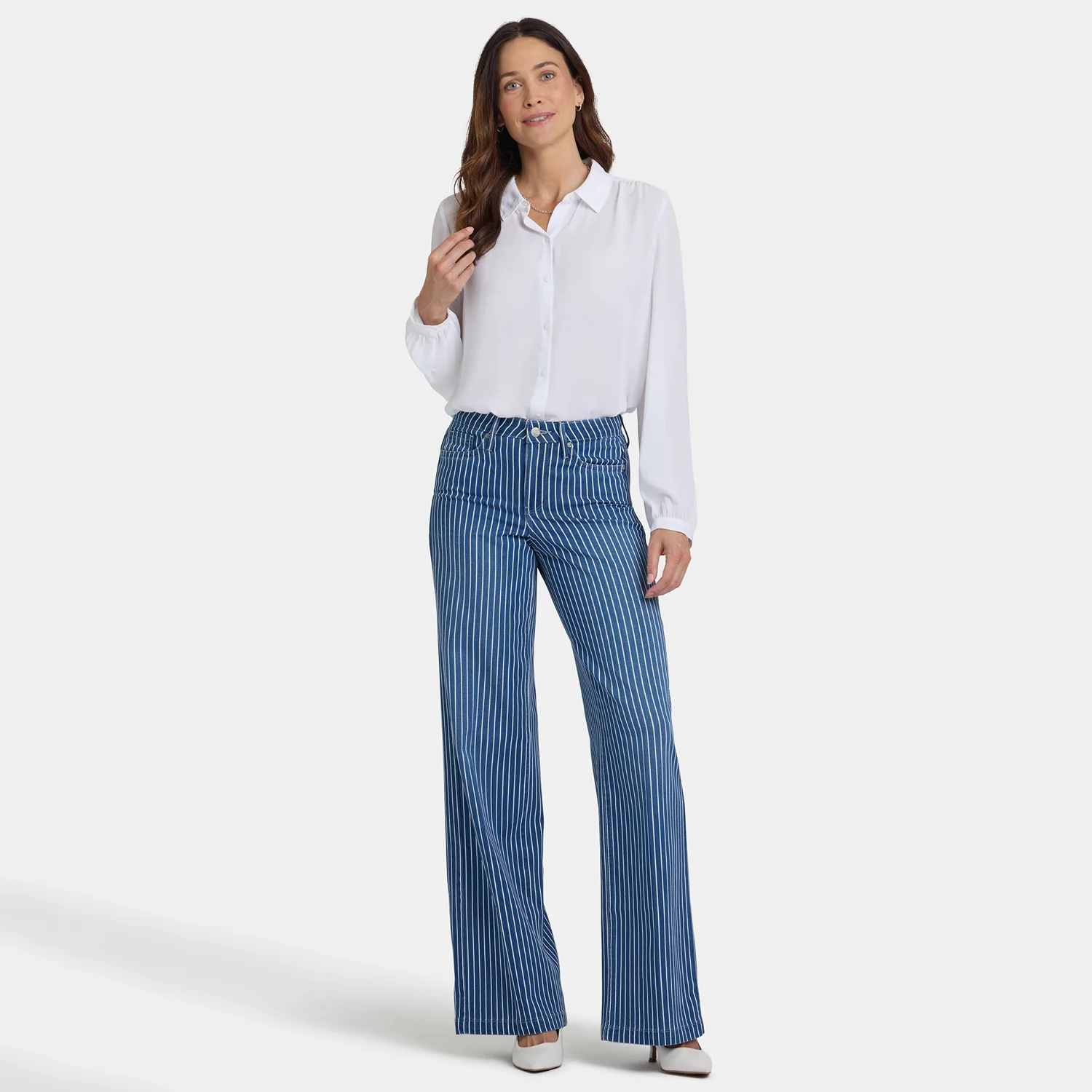 Teresa Wide Leg Jeans - Marseille Stripe - Image 6