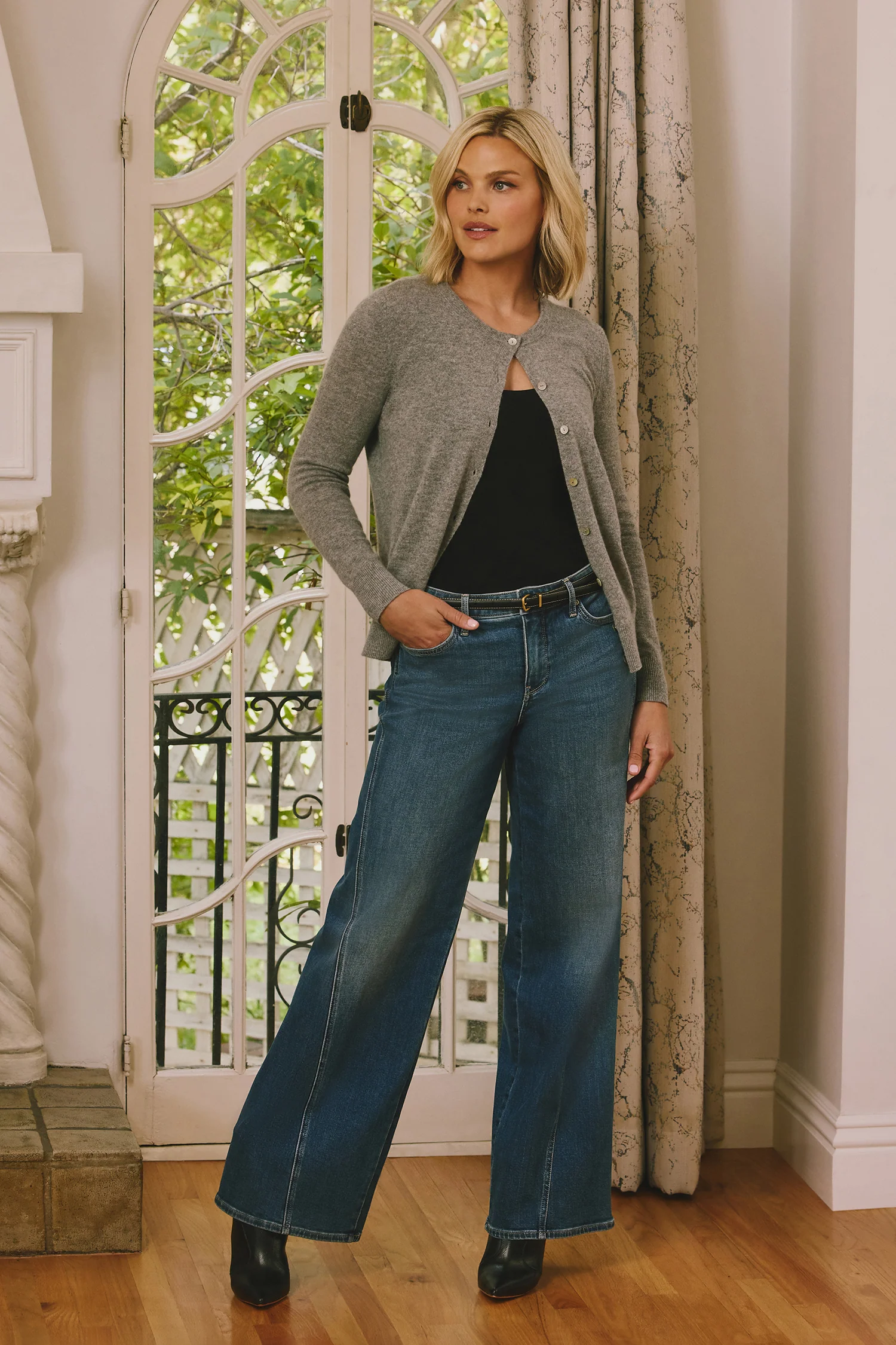 Teresa Wide Leg Jeans - Romantic Indigo - Image 2