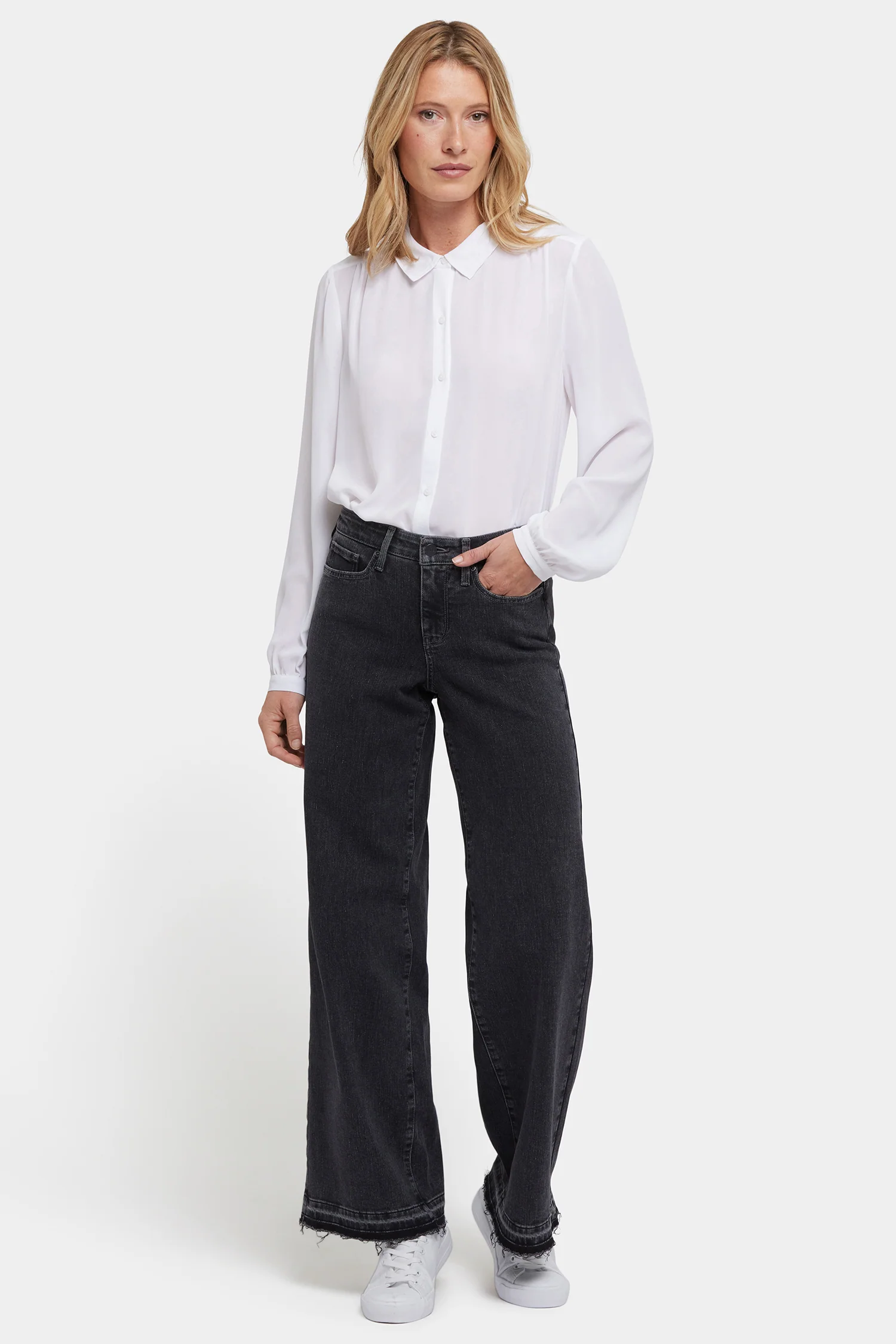 Teresa Wide Leg Jeans - Slate Stone
