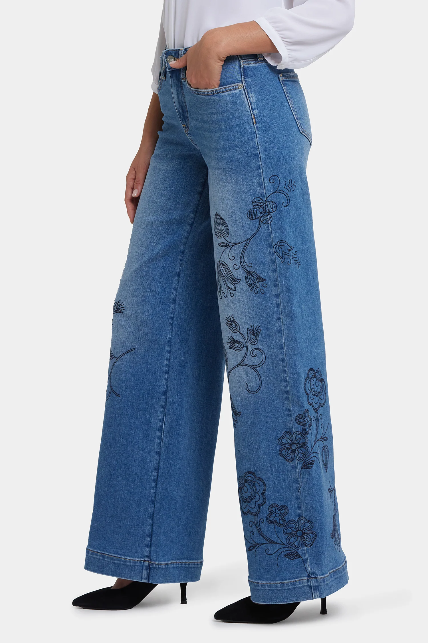 Teresa Wide Leg Jeans - Water Canyon - Image 4