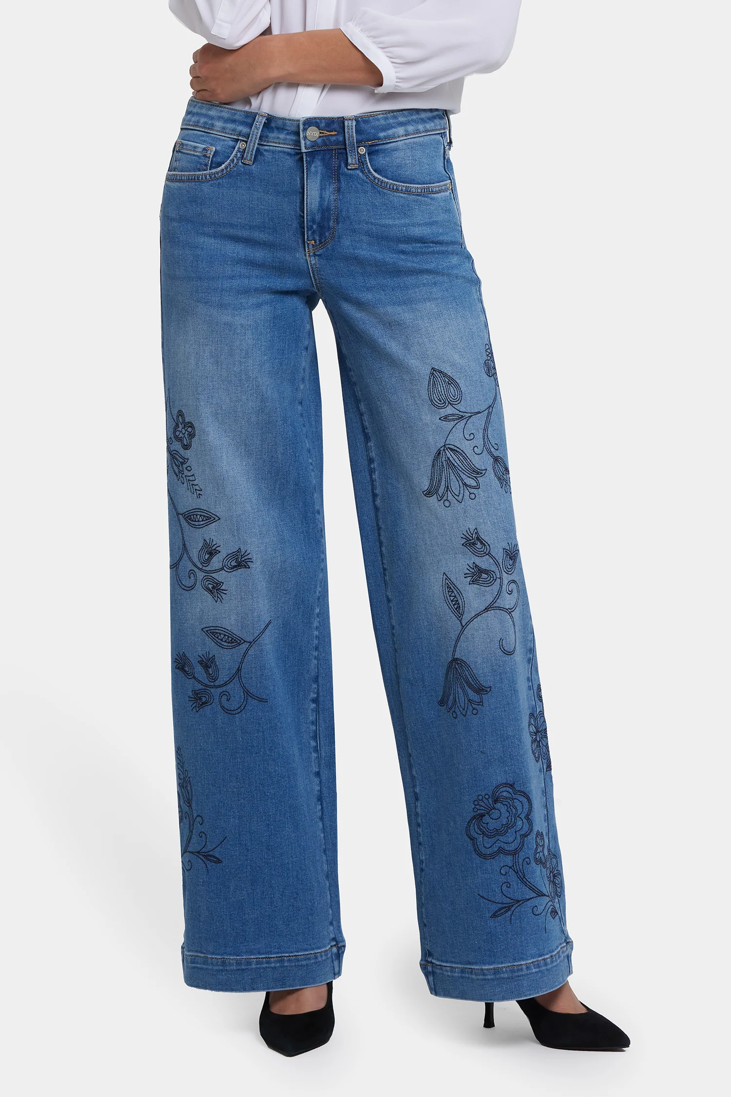 Teresa Wide Leg Jeans - Water Canyon - Image 5