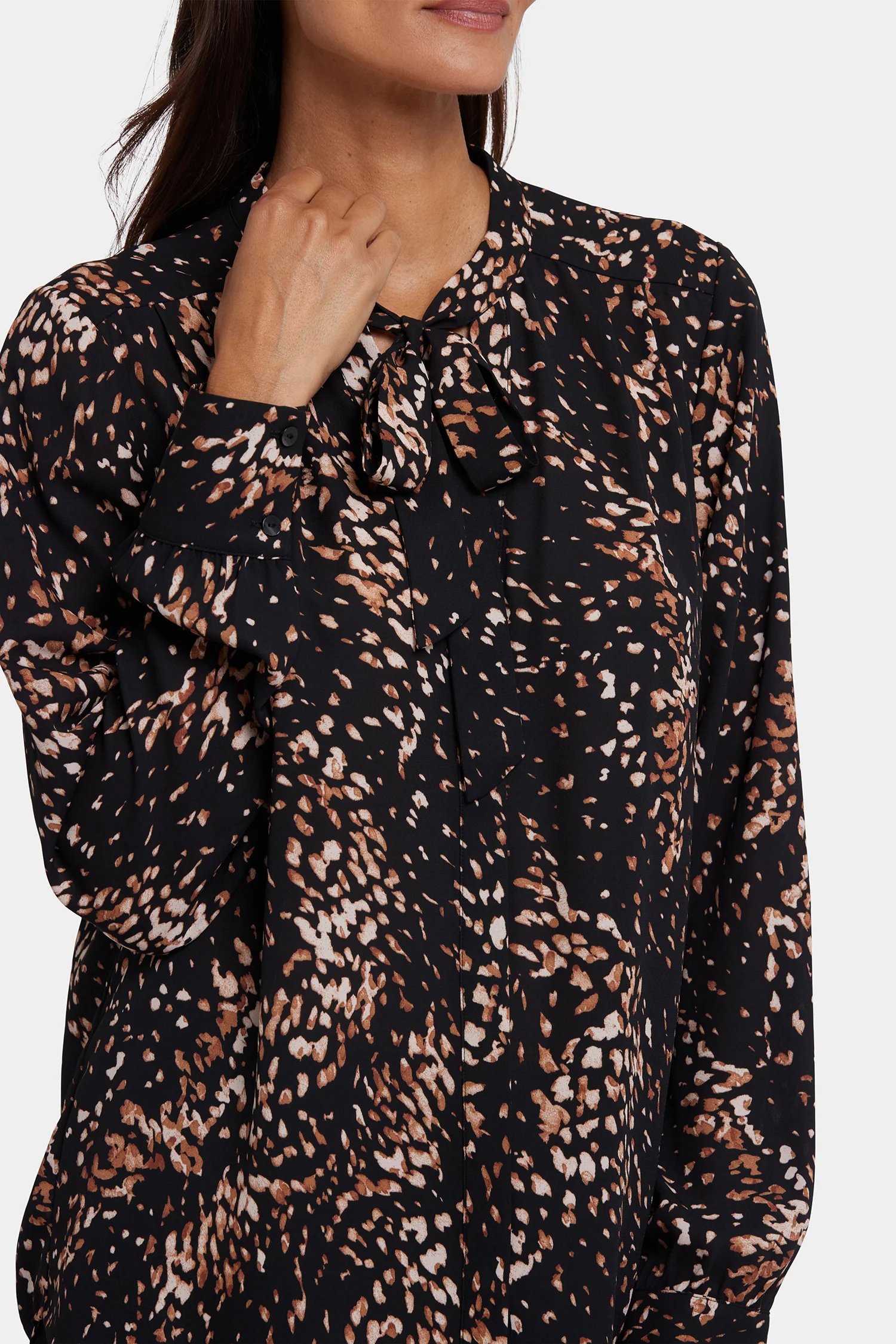 Tie-Neck Blouse - Le Montclair - Image 2