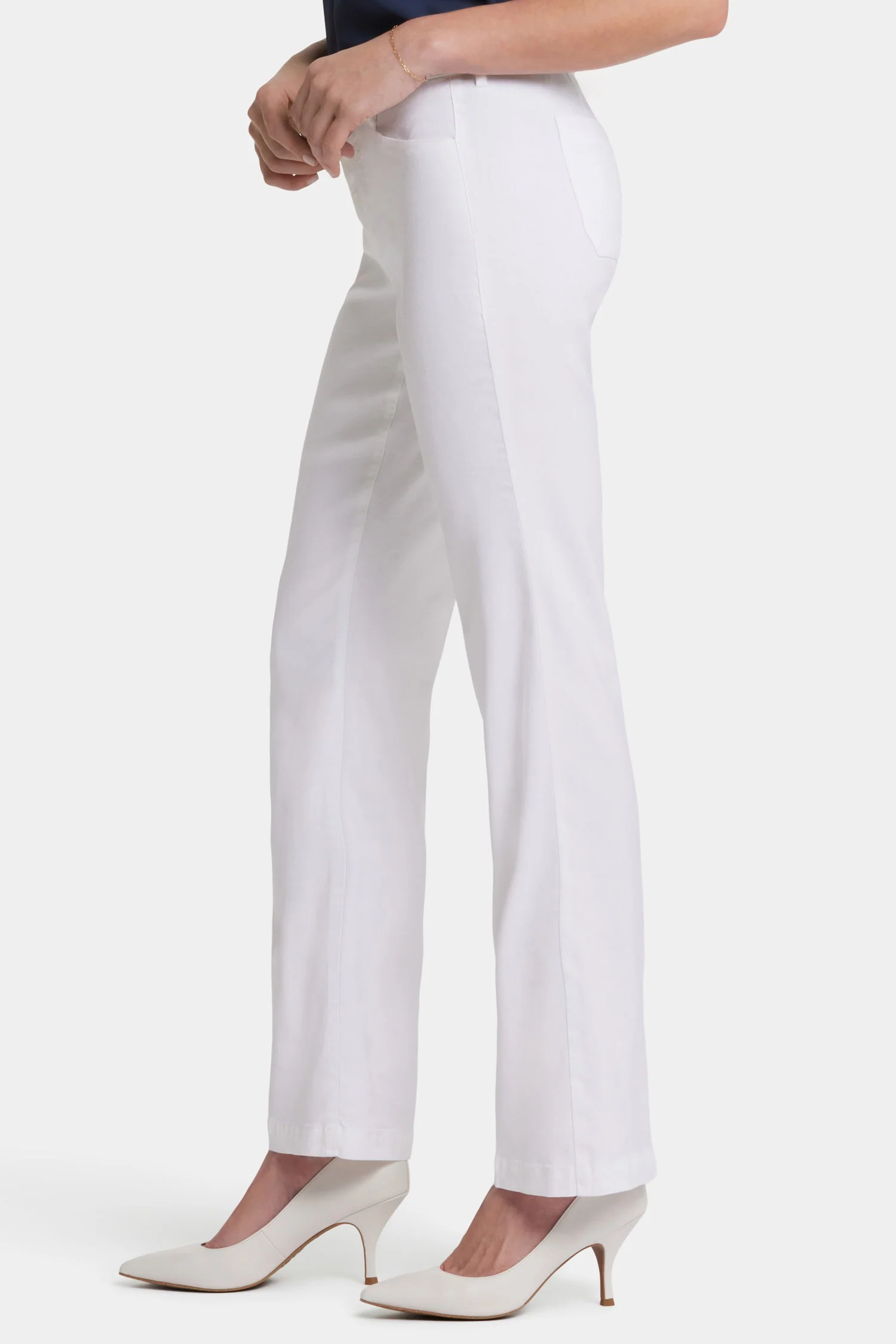 Trouser Pants In Petite - Optic White - Image 3