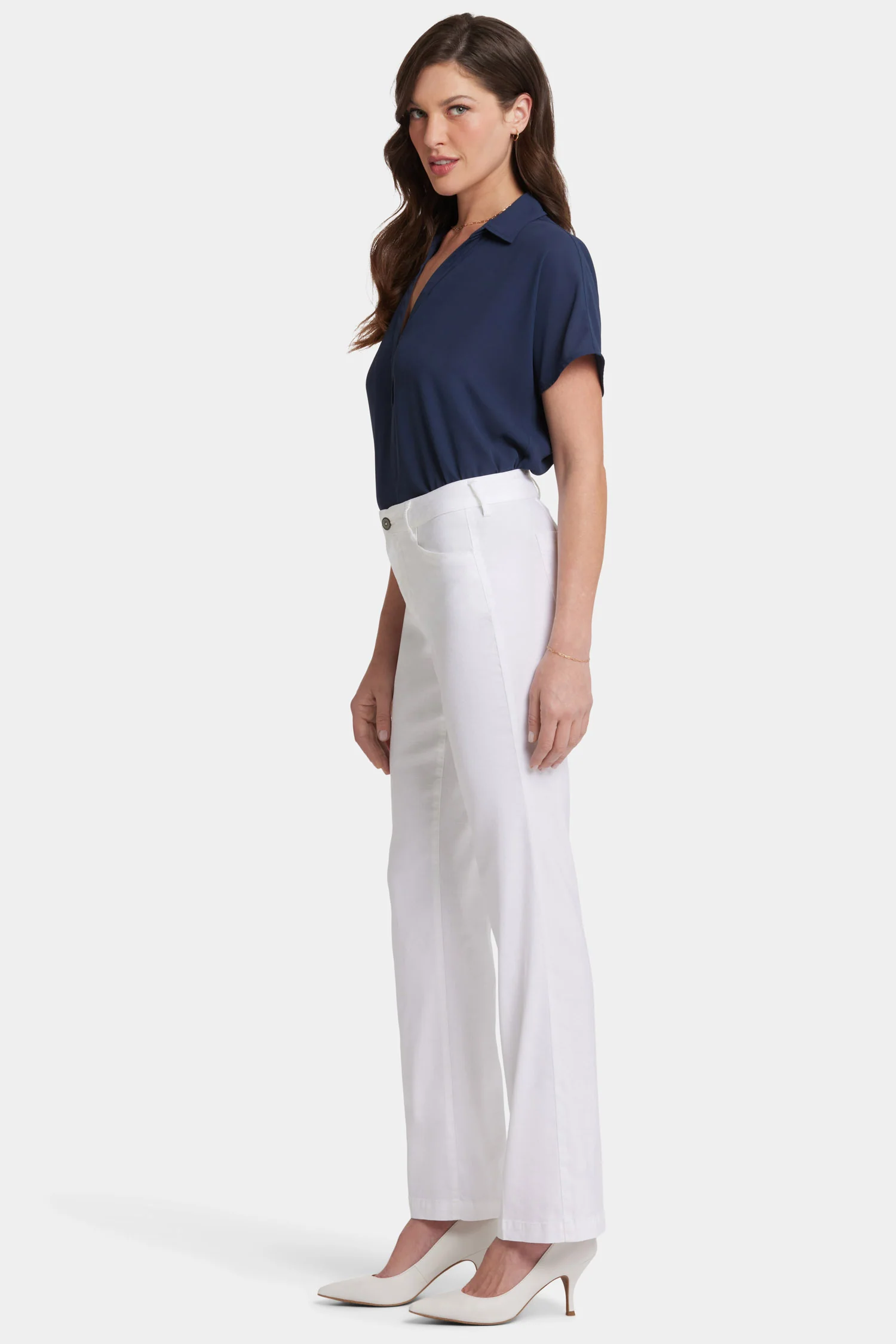 Trouser Pants In Petite - Optic White - Image 5
