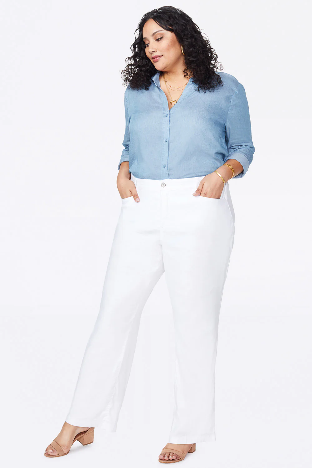 Trouser Pants In Plus Size - Optic White - Image 3