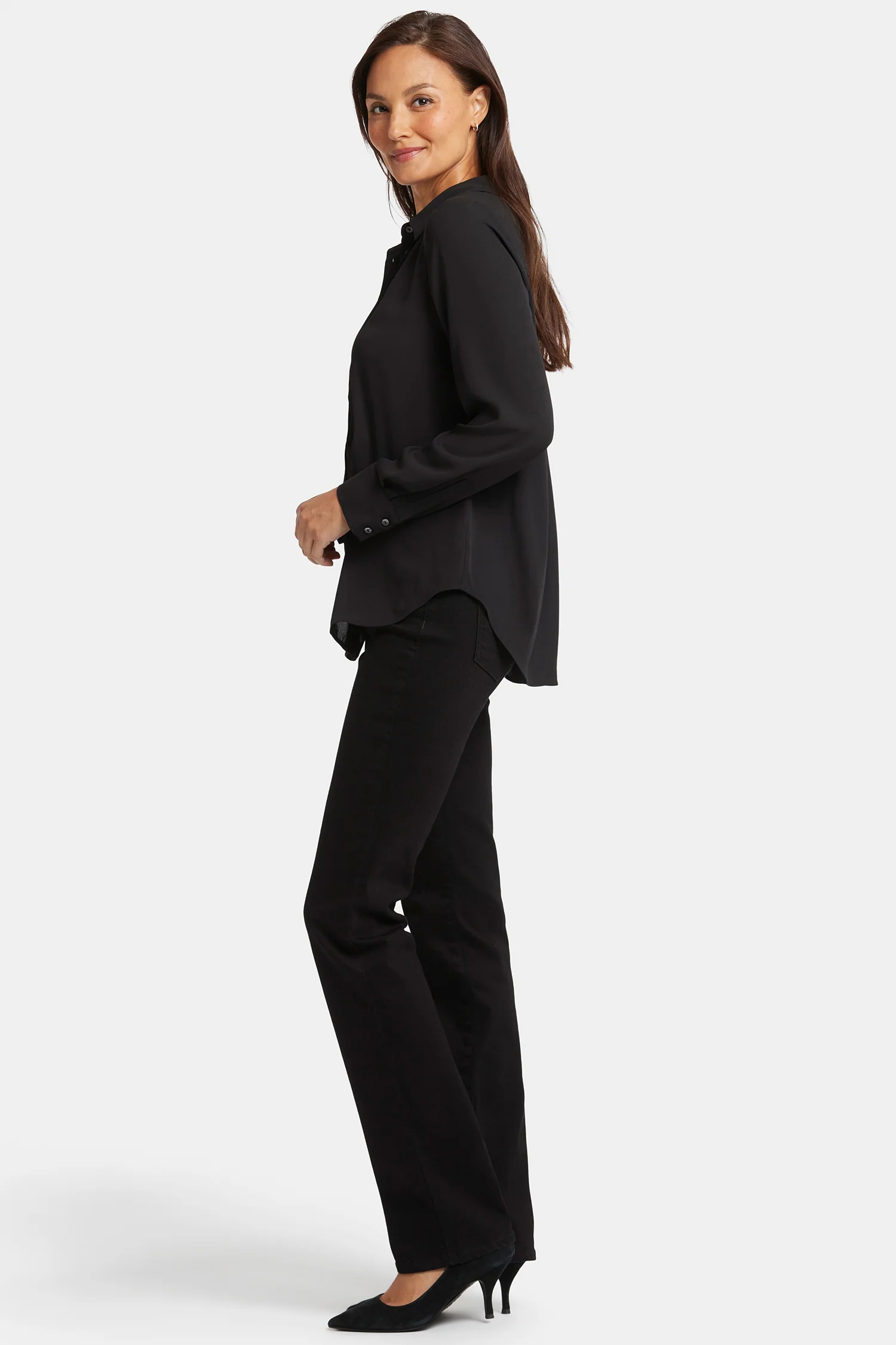 Tuxedo Blouse - Black - Image 4