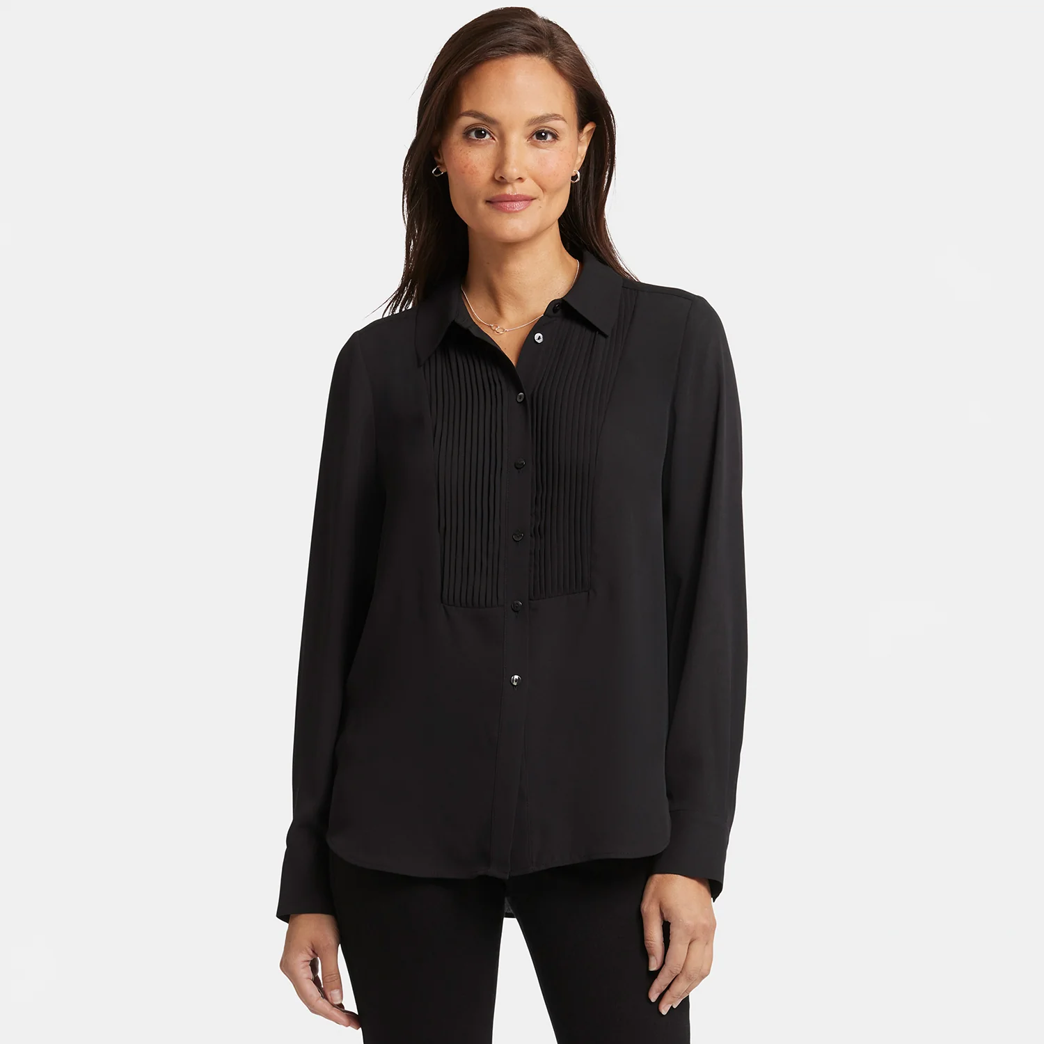 Tuxedo Blouse - Black - Image 8