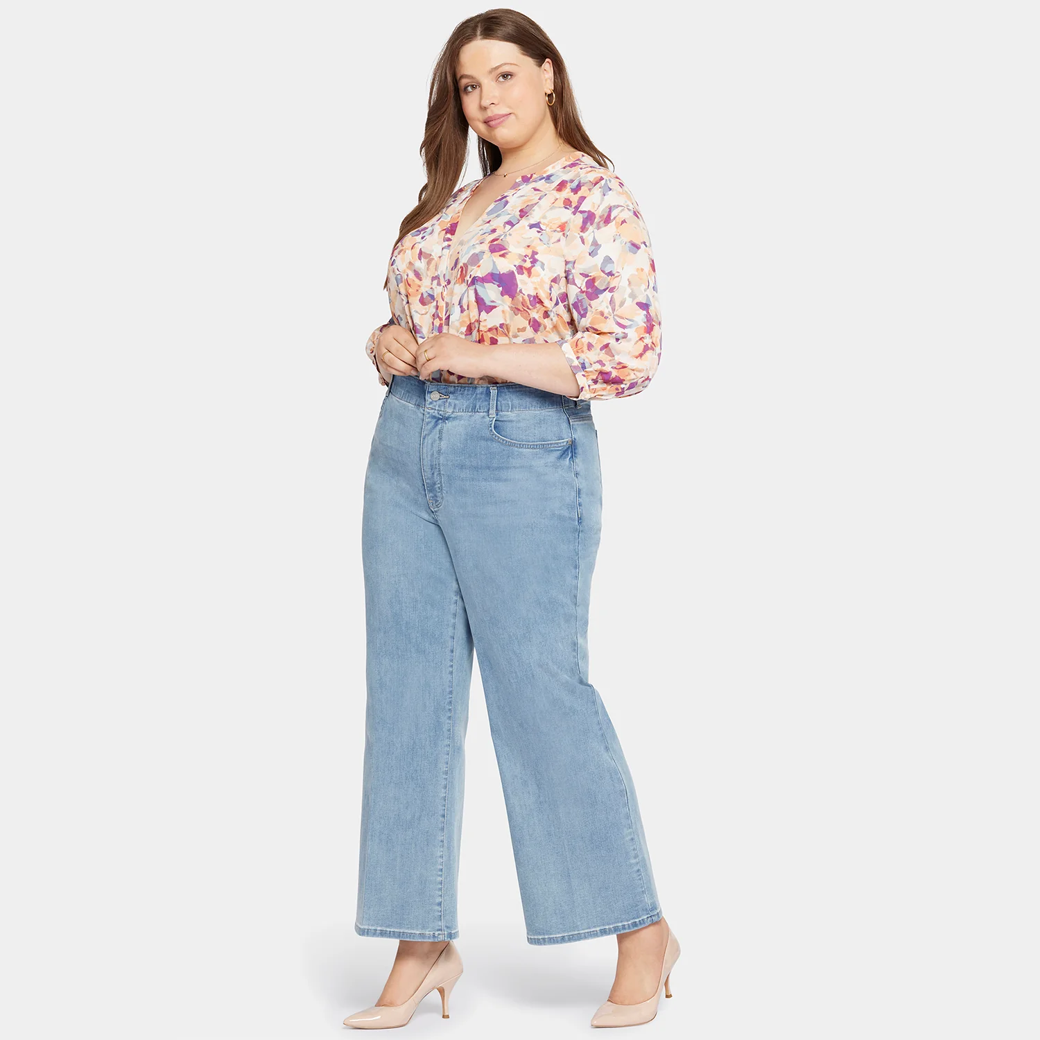 Waist-Match™ Major Wide Leg Jeans In Plus Size - Crystalline - Image 7