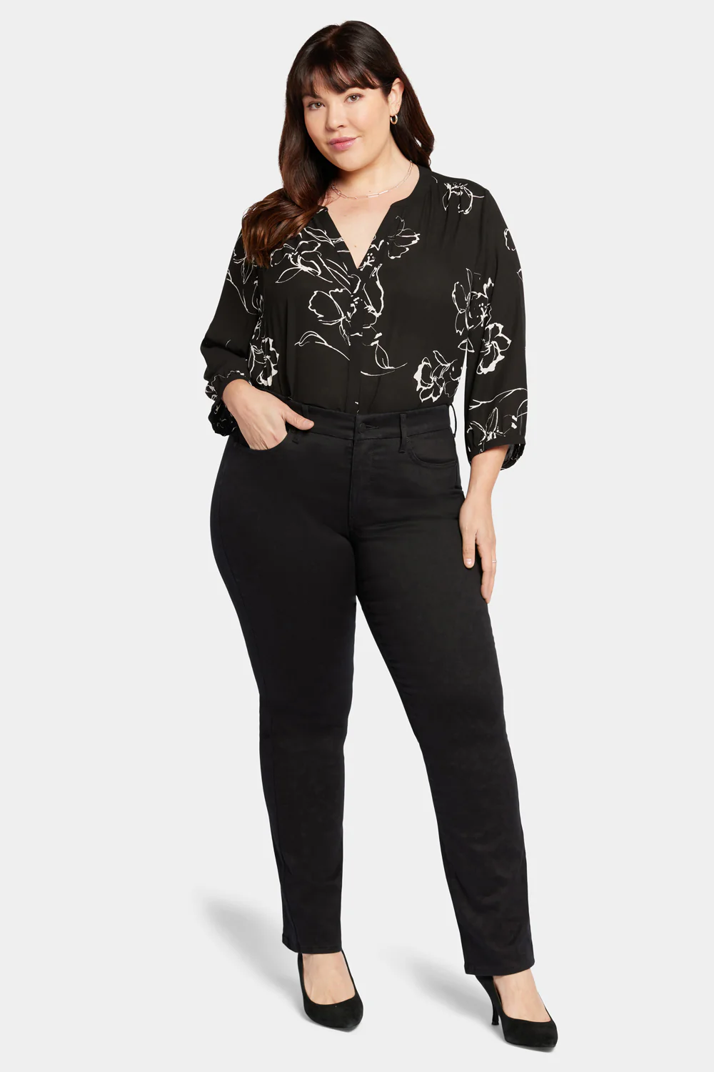 Waist-Match™ Marilyn Straight Jeans In Plus Size - Black - Image 4