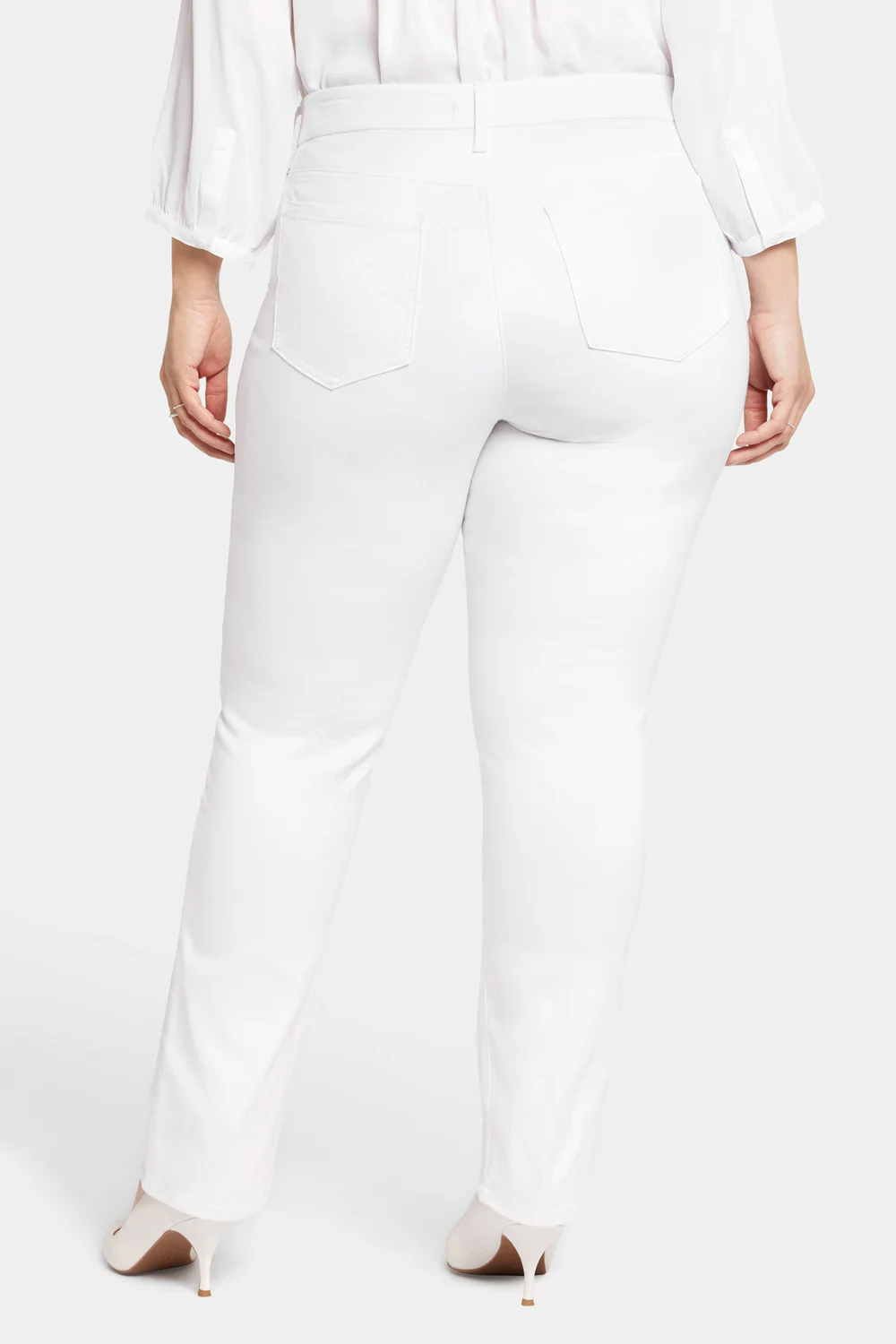 Waist-Match™ Marilyn Straight Jeans In Plus Size - Optic White - Image 2