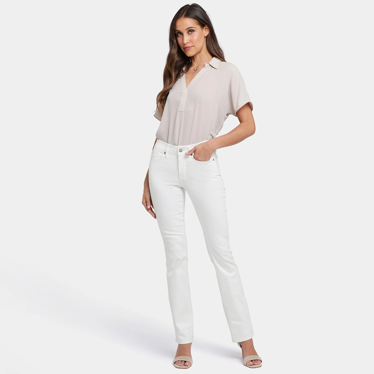 Waist-Match™ Marilyn Straight Jeans - Optic White - Image 7