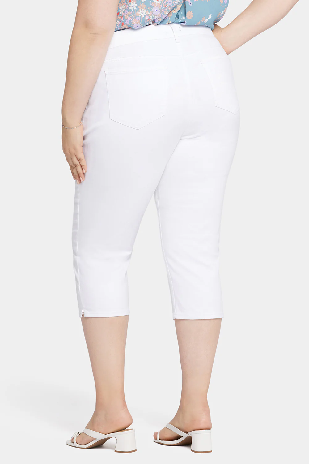 Waist-Match™ Slim Straight Crop Jeans In Plus Size - Optic White - Image 2