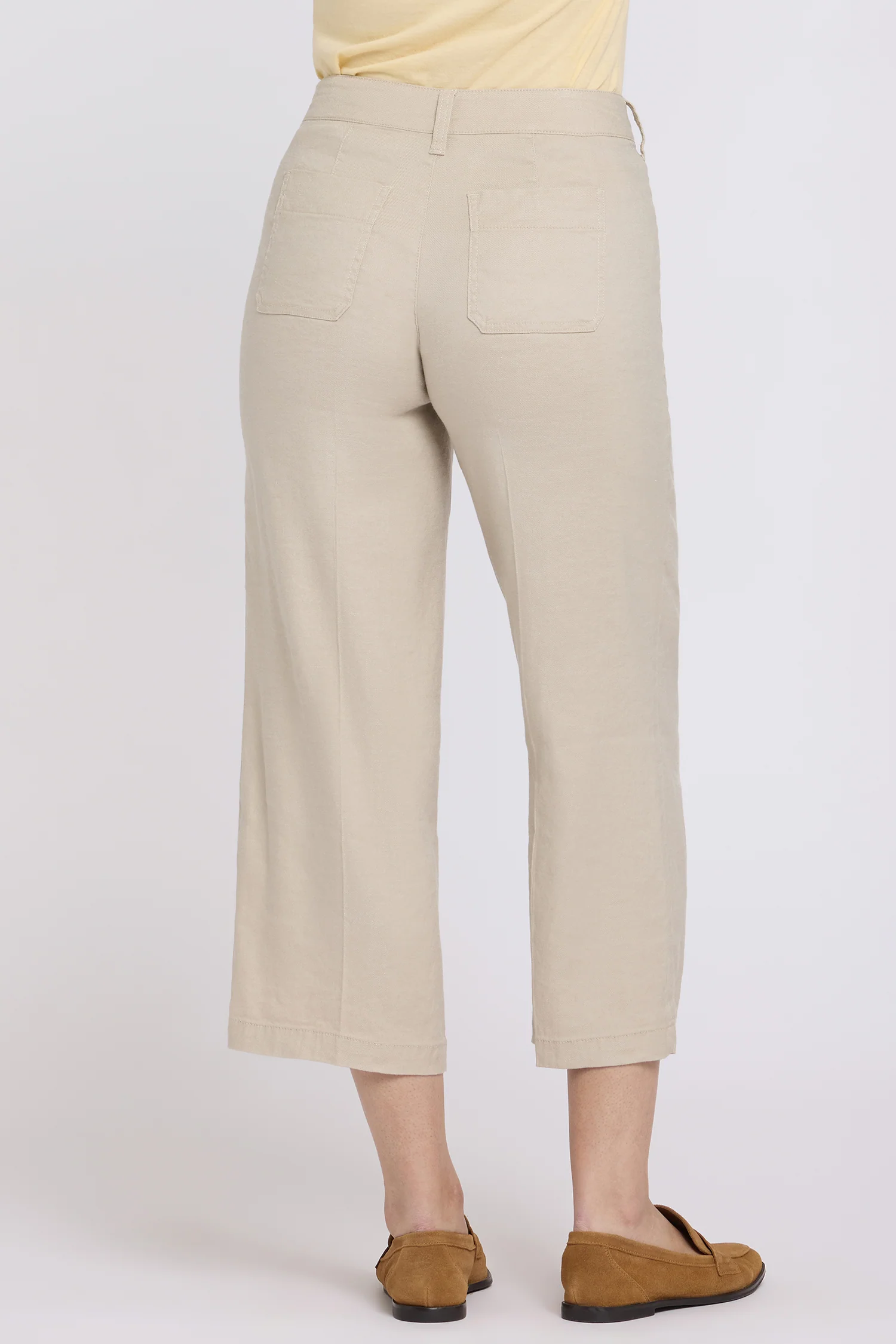 Wide Leg Cargo Capri Pants - Feather - Image 2