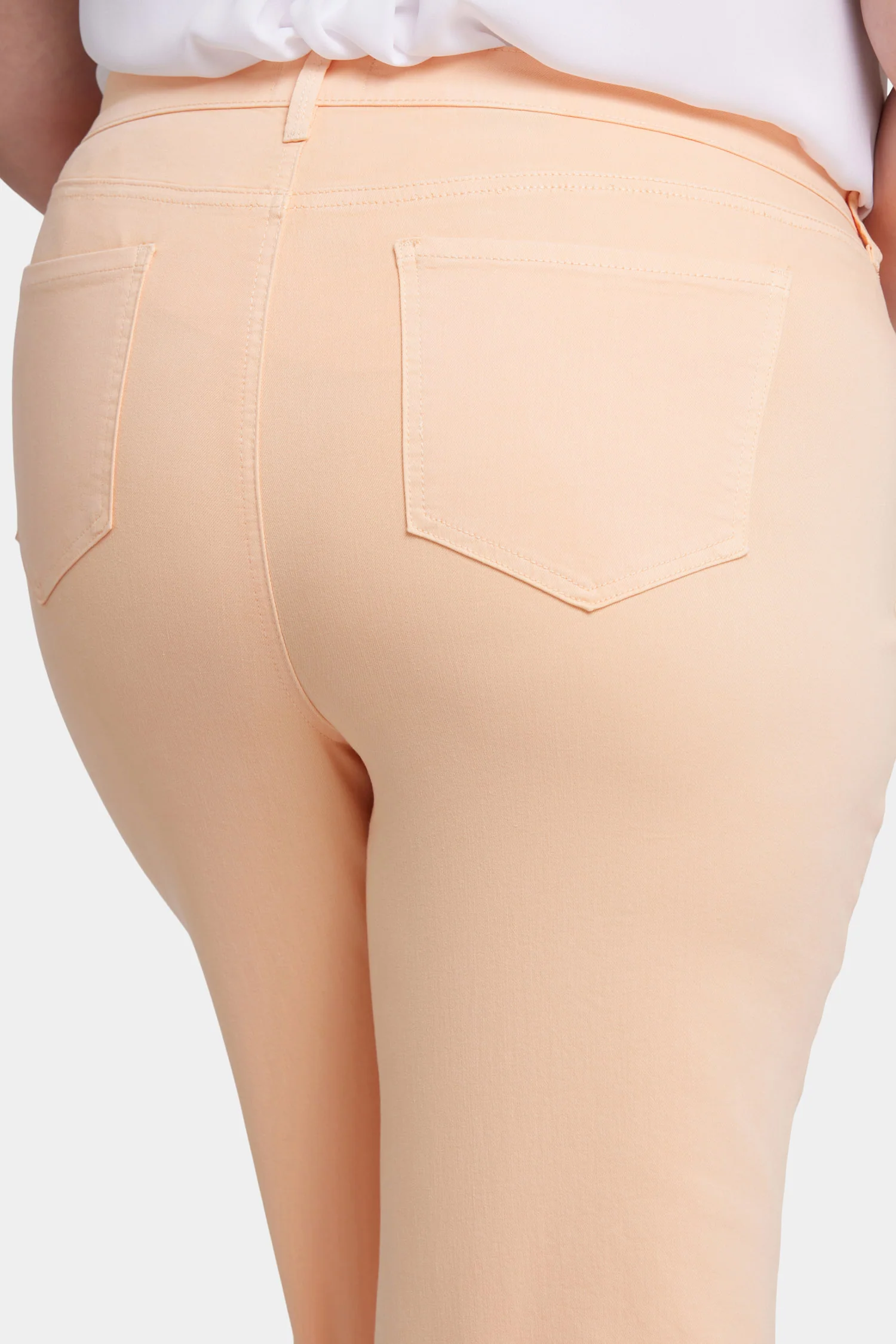 Wide Leg Pedal Pusher Jeans In Plus Size - Melon - Image 6