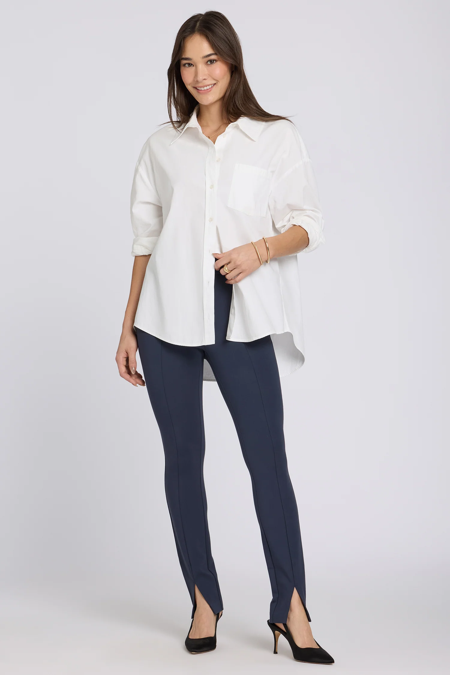 Zelda Pull-On Pants - Oxford Navy