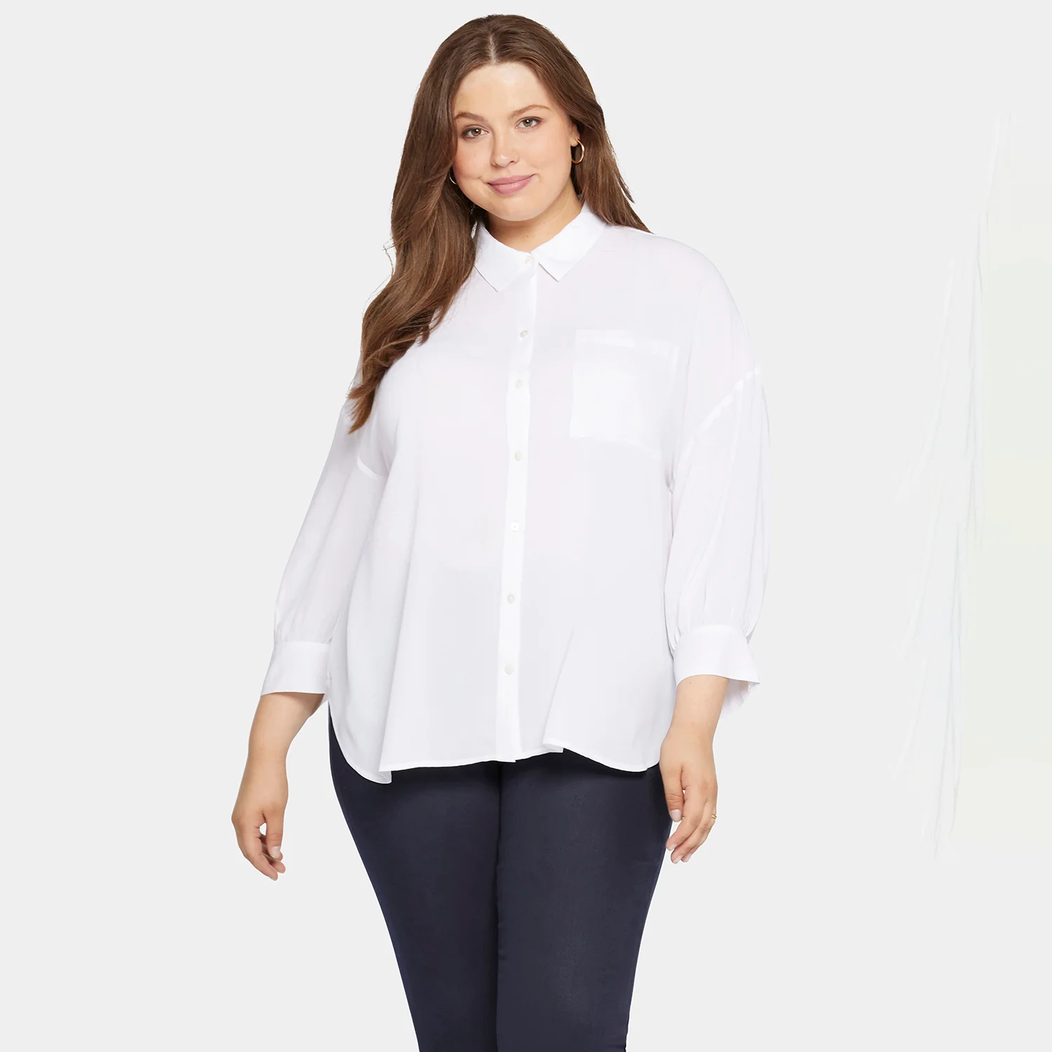 Zoey Blouse in Plus Size - Optic White - Image 8